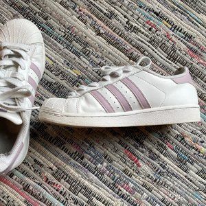 Adidas Superstars, white/purple